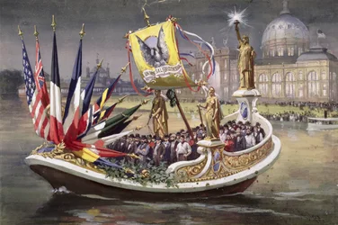 The Universal Brotherhood Barge på Worlds Columbian Exposition, Chicago, 1893